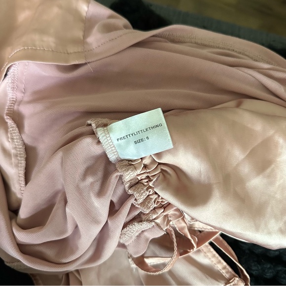Pretty Little Thing Satin & Mesh Pink Mini Dress - Picture 6 of 6